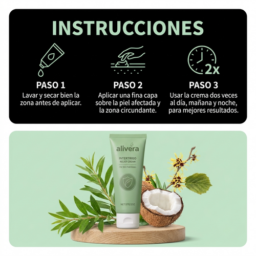 Alivera® Anti-Tiña Inguinal - Formula natural para hongos en la piel